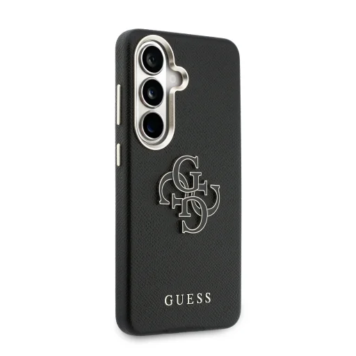 Guess PU 4G Resin Metal Logo puzdro pre Samsung Galaxy S26+ čierne - 4