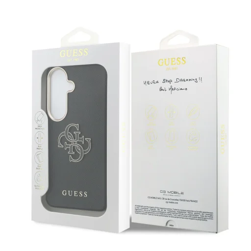 Guess PU 4G Resin Metal Logo puzdro pre Samsung Galaxy S26+ čierne - 7