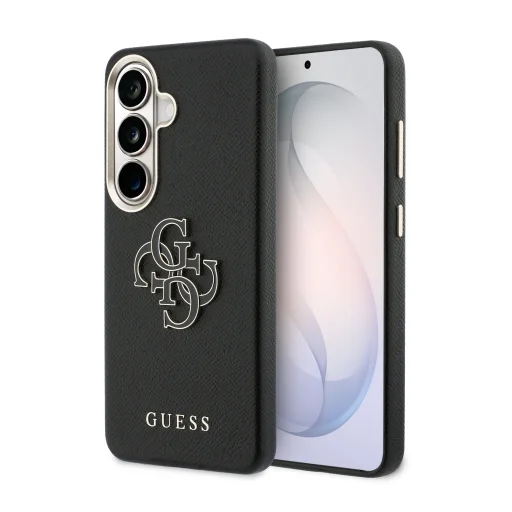 Guess PU 4G Resin Metal Logo puzdro pre Samsung Galaxy S26+ čierne - 1