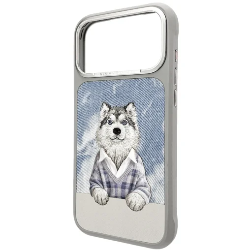 iPhone 17 Pro Nimmy Gentle Pets Series Dog MagSafe tok szürke - 2