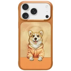 iPhone 17 Pro puzdro Nimmy Gentle Pets séria pes MagSafe oranžová