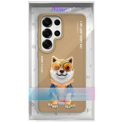 Samsung Galaxy S26 Ultra tok Nimmy Glasses Cool Dog bézs tok - 7