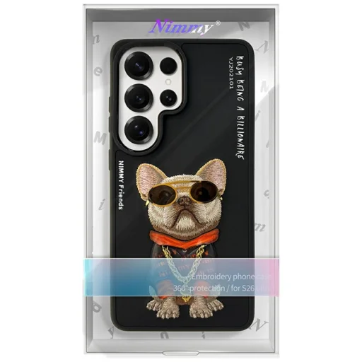 Puzdro Samsung Galaxy S26 Ultra Nimmy Glasses Cool Dog čierne puzdro - 7