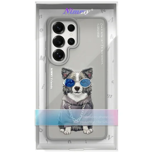 Samsung Galaxy S26 Ultra Nimmy Glasses Cool Dog puzdro sivé - 6