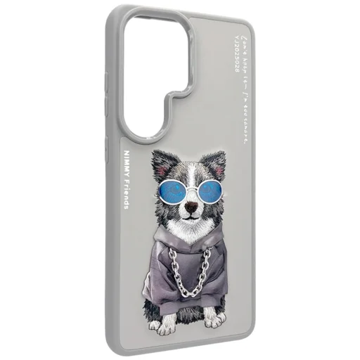 Samsung Galaxy S26 Ultra Nimmy Glasses Cool Dog puzdro sivé - 3