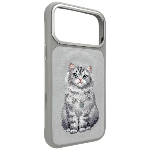 iPhone 17 Pro Nimmy Lucky Fashion Cat MagSafe kryt sivý - 3