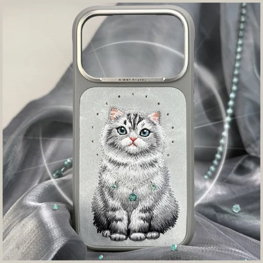 iPhone 17 Pro Nimmy Lucky Fashion Cat MagSafe kryt sivý - 7