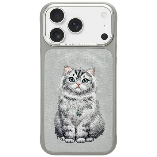 iPhone 17 Pro Nimmy Lucky Fashion Cat MagSafe kryt sivý - 1