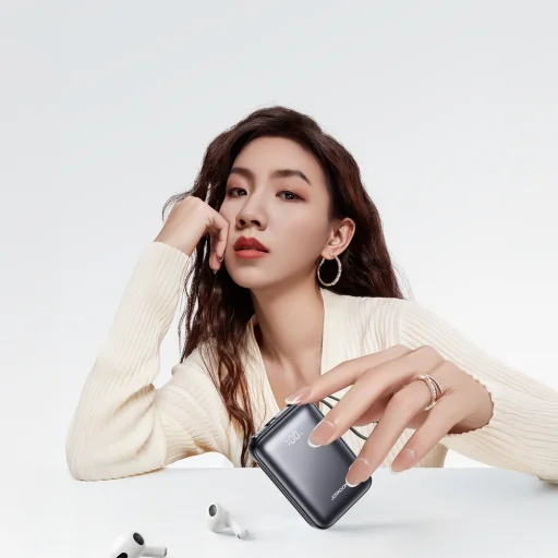 Joyroom JR-PBF29 20000mAh 22.5W Powerbanka s dvojitým káblom - čierna - 7