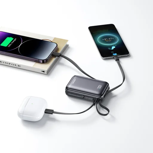 Joyroom JR-PBF29 20000mAh 22.5W Powerbanka s dvojitým káblom - čierna - 11