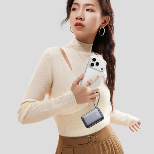 Joyroom JR-PBF29 20000mAh 22.5W Powerbanka s dvojitým káblom - čierna - 15