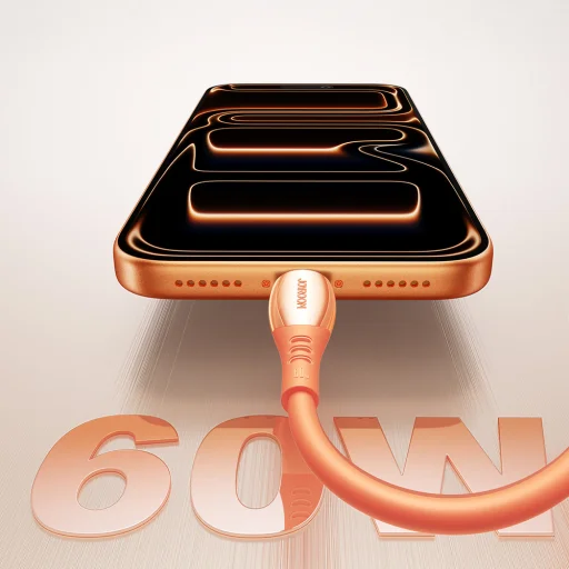 Joyroom S-A59 Vibrant Series 60W USB-C - USB-C kábel 1,2m - oranžový - 5