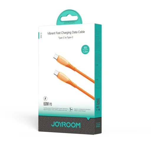 Joyroom S-A59 Vibrant Series 60W USB-C - USB-C kábel 1,2m - oranžový - 7