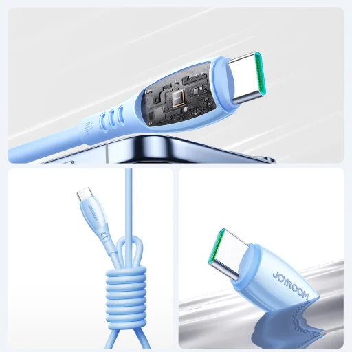 Joyroom S-A59 Vibrant Series 60W kábel USB-C – USB-C 1,2 m – modrý - 12