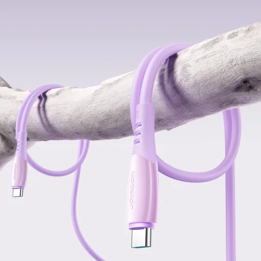 Joyroom S-A59 Vibrant Series 60W USB-C - USB-C kábel 1.2m - fialový - 9