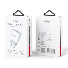 YESIDO YC27 PD 18W QC USB-C sieťový nabíjací adaptér biely