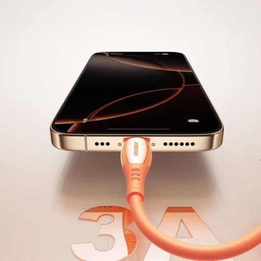 Joyroom S-A59 Vibrant Series 3A USB-A - Lightning kábel 1.2m - oranžový - 8