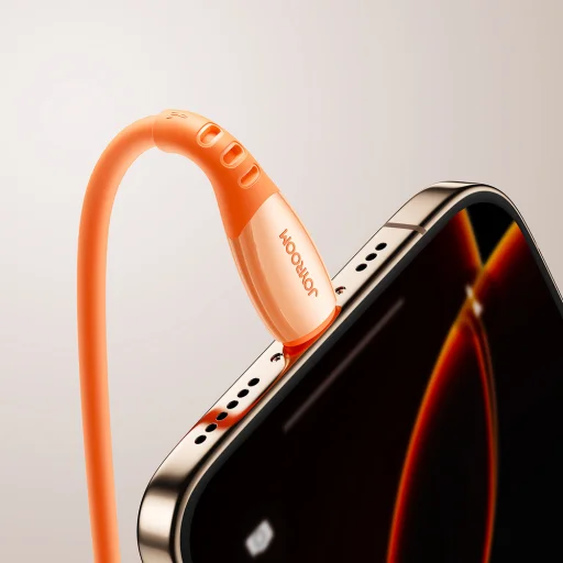 Joyroom S-A59 Vibrant Series 3A USB-A - Lightning kábel 1.2m - oranžový - 10