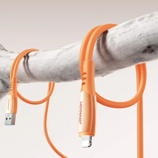 Joyroom S-A59 Vibrant Series 3A USB-A - Lightning kábel 1.2m - oranžový - 11