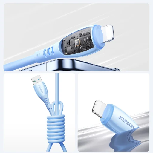 Joyroom S-A59 Vibrant Series 3A USB-A - Lightning kábel 1.2m - modrý - 12