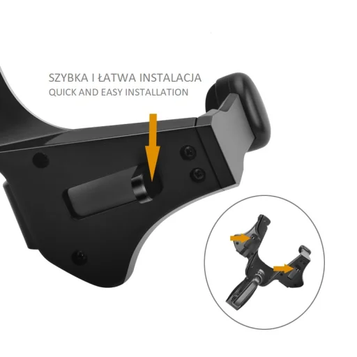 Držiak na spätné zrkadlo do auta, čierny - 3