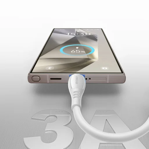 Joyroom S-A59 Vibrant Series 3A USB-A - USB-C kábel 1,2 m - biely - 6