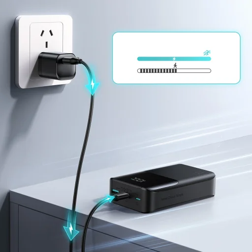 Joyroom JR-QP192 Star Series Mini 20000mAh 22.5W Powerbank s digitálnym displejom - čierna - 9