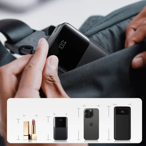 Joyroom JR-QP192 Star Series Mini 20000mAh 22.5W Powerbank s digitálnym displejom - čierna - 14