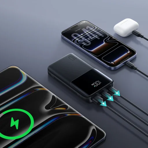 Joyroom JR-QP191 Star Series Mini 10000mAh 22.5W Powerbank s digitálnym displejom - čierna - 11