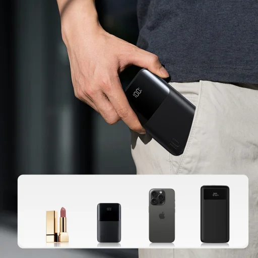 Joyroom JR-QP191 Star Series Mini 10000mAh 22.5W Powerbank s digitálnym displejom - čierna - 12