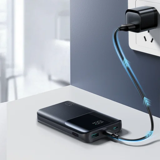 Joyroom JR-QP191 Star Series Mini 10000mAh 22.5W Powerbank s digitálnym displejom - čierna - 14