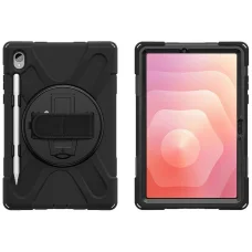 Samsung Galaxy Tab S11 odolné puzdro s rúčkou 4smarts Rugged Case Grip čierne