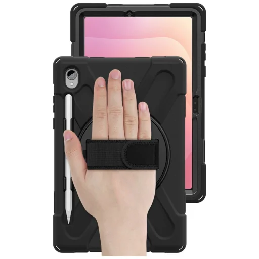 Samsung Galaxy Tab S11 odolné puzdro s rúčkou 4smarts Rugged Case Grip čierne - 4