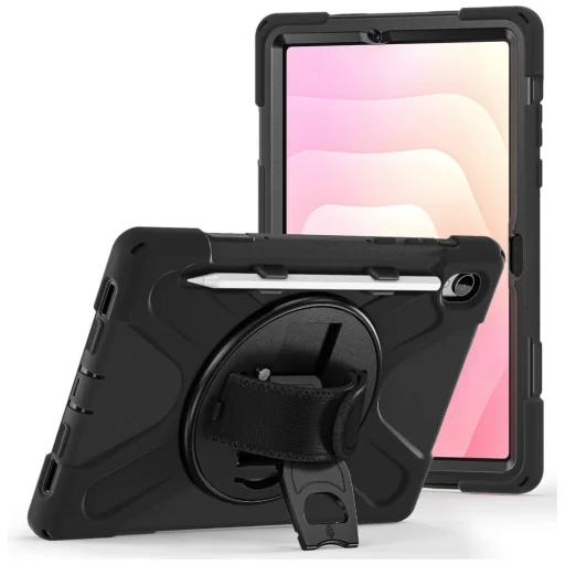 Samsung Galaxy Tab S11 odolné puzdro s rúčkou 4smarts Rugged Case Grip čierne - 6