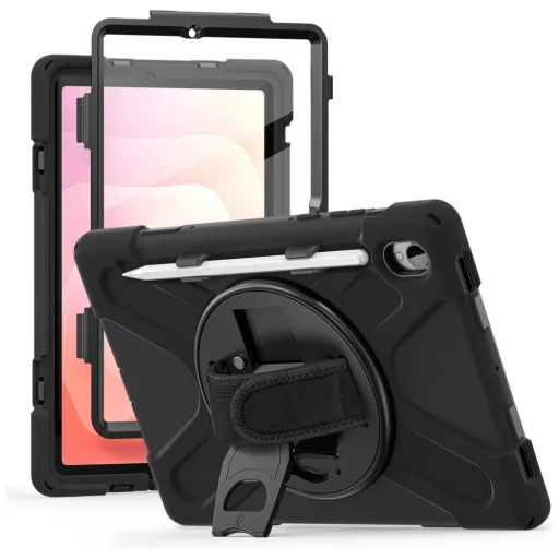 Samsung Galaxy Tab S11 odolné puzdro s rúčkou 4smarts Rugged Case Grip čierne - 7