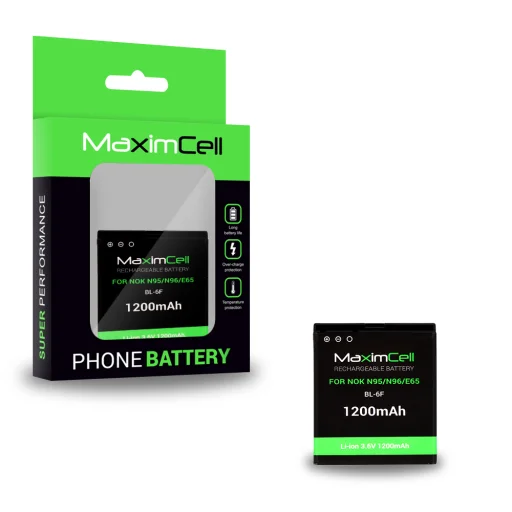 Maximcell batéria pre Nokia N95/N96/E65 (BL-6F) 1200mAh Li-ion - 1
