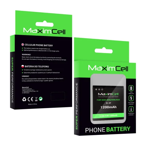 Maximcell batéria pre Nokia N95/N96/E65 (BL-6F) 1200mAh Li-ion - 2