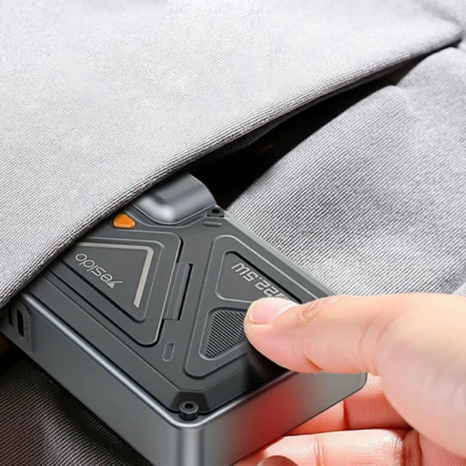 Yesido - Powerbank (YP89) - Magnetická, Rýchle nabíjanie, USB, Lightning, Type-C, Zabudovaný stojan, LED svetlá, 10000mAh, 22.5W - Sivá - 4