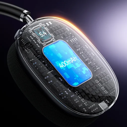 Yesido - Bezdrôtové slúchadlá (EP14) - Bluetooth 5.4, 40mm reproduktory, 500mAh - Čierne - 5