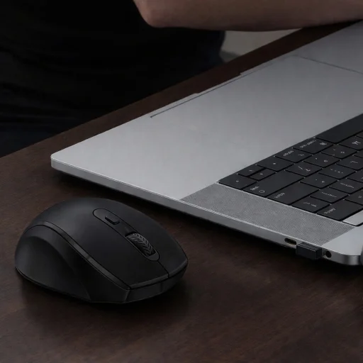 Yesido - Bezdrôtová myš (KB45) - 2.4G pripojenie, 800 / 1200 / 1600 / 2400DPI, Nízka hlučnosť - Čierna - 6