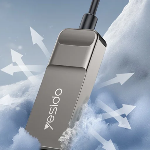 Yesido - Audio kábel (YAU82) - Bluetooth adaptér do auta, z USB na Jack 3,5 mm, špirálový dizajn, nylonové opletenie, 1,4 m - čierny - 3