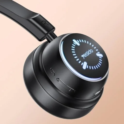 Yesido - Bezdrôtové slúchadlá (EP15) - pre deti, Bluetooth, so 40mm reproduktormi, 300mAh - čierne - 3