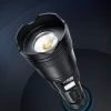 Yesido - Baterka (TC11) - Teleskopický zoom, Biela laserová LED, 3 režimy, Nabíjateľná, Digitálny displej, 3W, 1200mAh - Čierna thumbnail