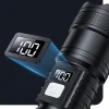 Yesido - Baterka (TC11) - Teleskopický zoom, Biela laserová LED, 3 režimy, Nabíjateľná, Digitálny displej, 3W, 1200mAh - Čierna thumbnail