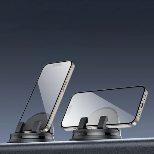 Yesido - Držiak do auta (C268) - Na palubnú dosku, s 360° základňou, automatické upínanie, pre 4 – 8 palcové telefóny, vodotesný, protišmykový - čierny - 5