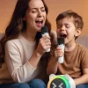 Yesido - Bezdrôtový karaoke reproduktor (YSW36) - 2x mikrofón 300 mAh, Bluetooth 5.3, TF karta, USB, AUX, 1200 mAh, 5 W - Biely thumbnail