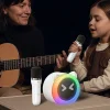 Yesido - Bezdrôtový karaoke reproduktor (YSW36) - 2x mikrofón 300 mAh, Bluetooth 5.3, TF karta, USB, AUX, 1200 mAh, 5 W - Biely thumbnail