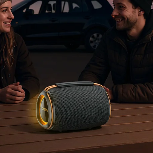 Yesido - Bezdrôtový reproduktor (YSW39) - Bluetooth 5.3, RGB osvetlenie, TWS, TF karta, USB, AUX, 1200mAh, 20W - Čierny - 4