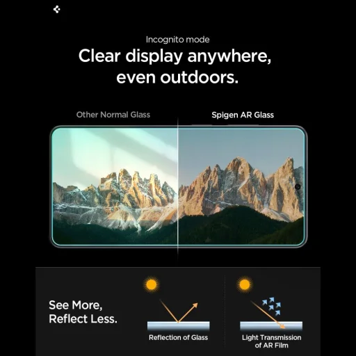 Samsung Galaxy S26 Ultra Spigen Glas.tR EZ Fit Pro Anti Reflection ochranné sklo, balenie 2 ks - 12