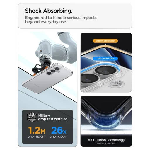 Puzdro Spigen Ultra Hybrid Crystal Clear pre Samsung Galaxy S26 - 9